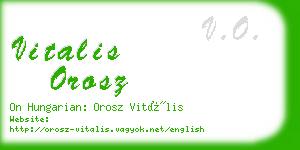 vitalis orosz business card
